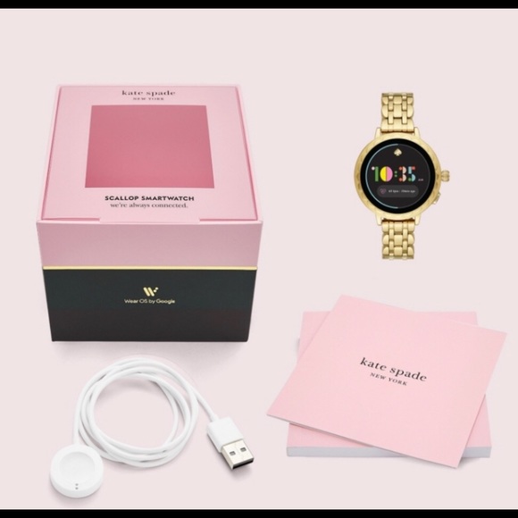 KATE ♠️ SPADE. GOLD SCALLOPED SMARTWATCH 2 -New - Picture 4 of 16